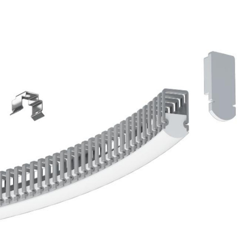 Bendable Aluminum LED Channel Diffuser S Shape For 10mm Flexible LED Light Strips